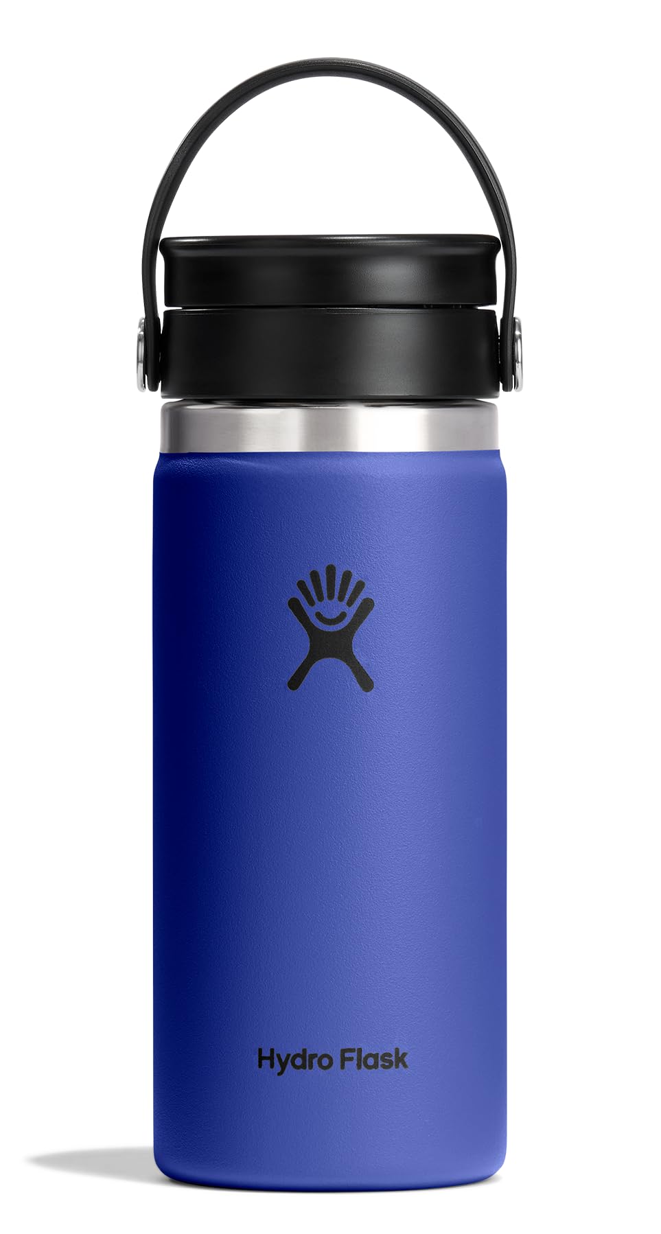 Hydro Flask Water Bottle - Insulated Stainless Steel - Wide Mouth Flex Sip Lid, Non Spill, Leakproof and Refillable in 16 Oz White