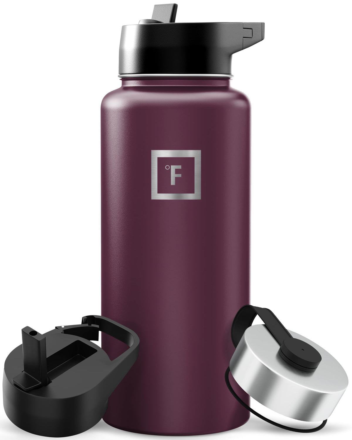 IRON °FLASK 24 oz Wide Mouth Water Bottle with Straw