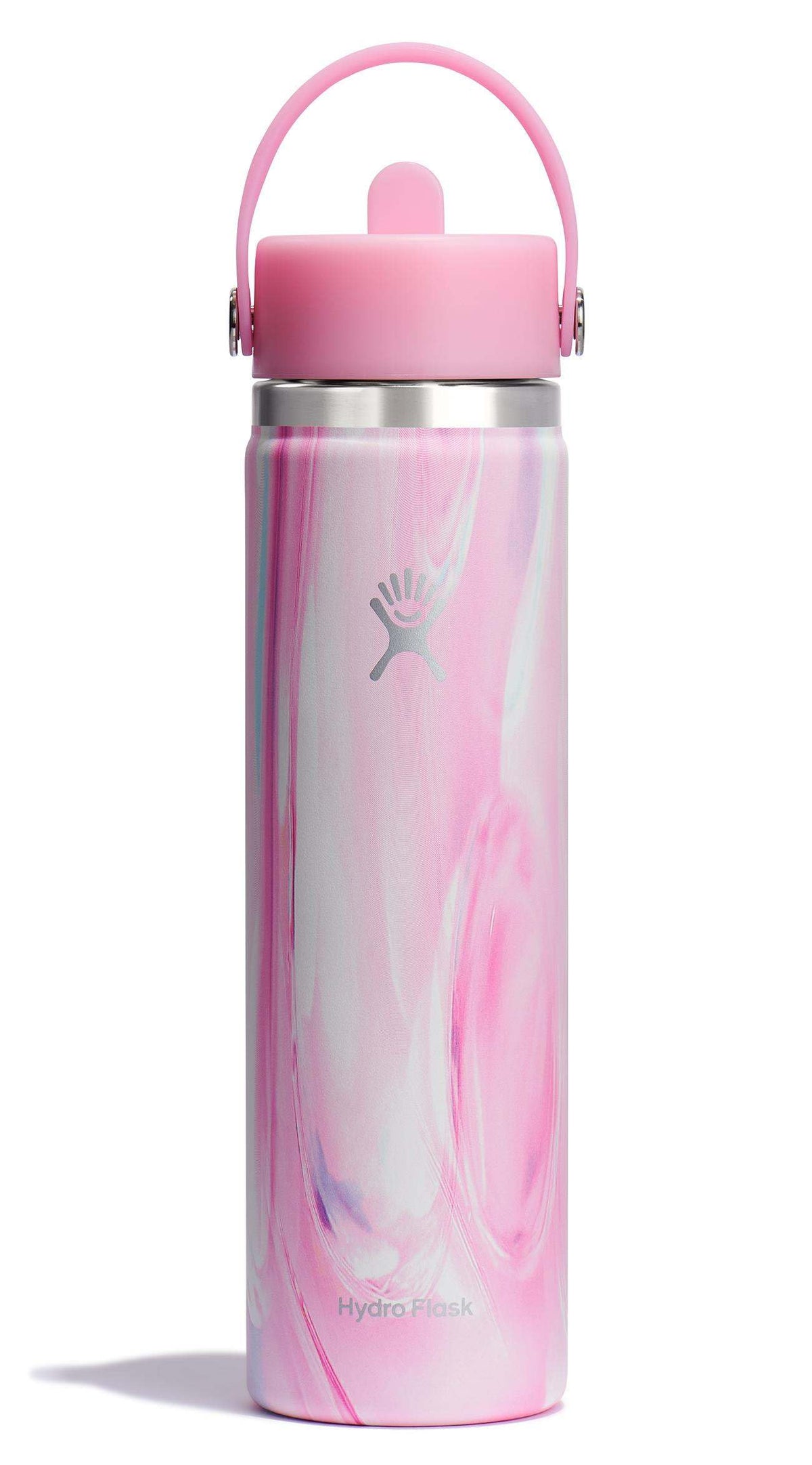 Hydro Flask Water Bottle - Insulated Stainless Steel - Wide Straw Lid, Non Spill, Leakproof in 24 Oz Ivory