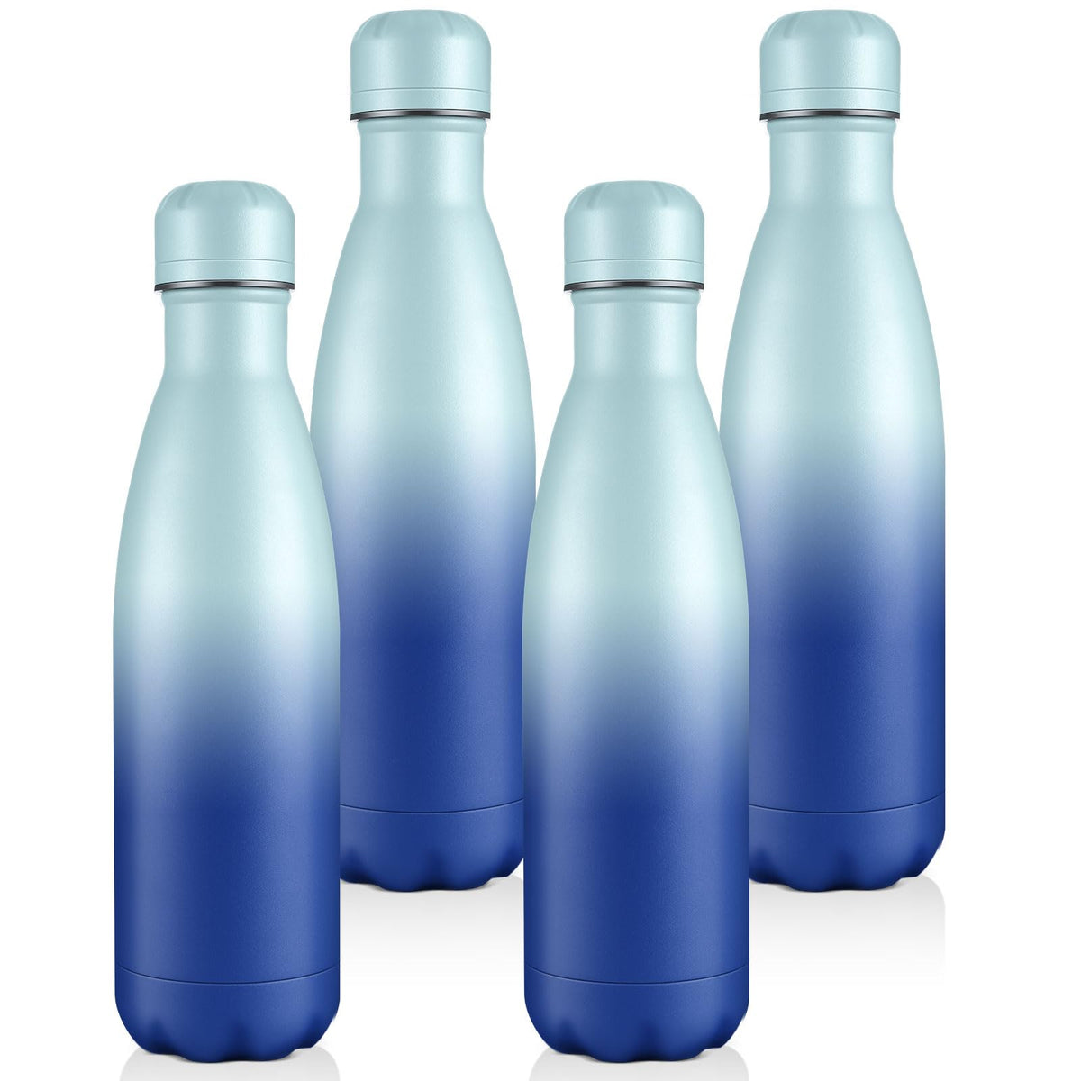 Volhoply 17oz Insulated Stainless Steel Water Bottle（Silver,1 Pack)