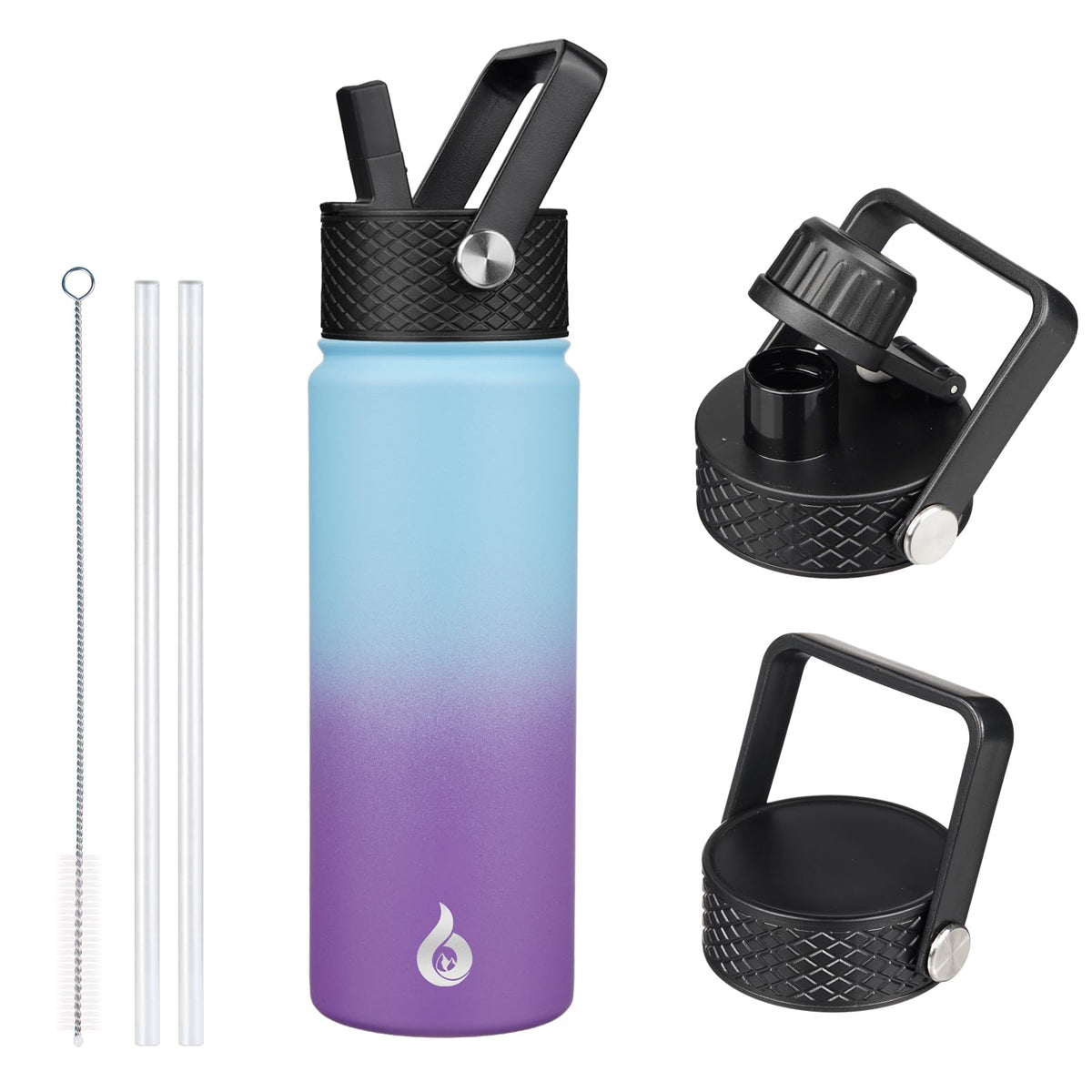 BJPKPK 64oz Insulated Water Bottle, Half Gallon Water Jug with Straw Lid