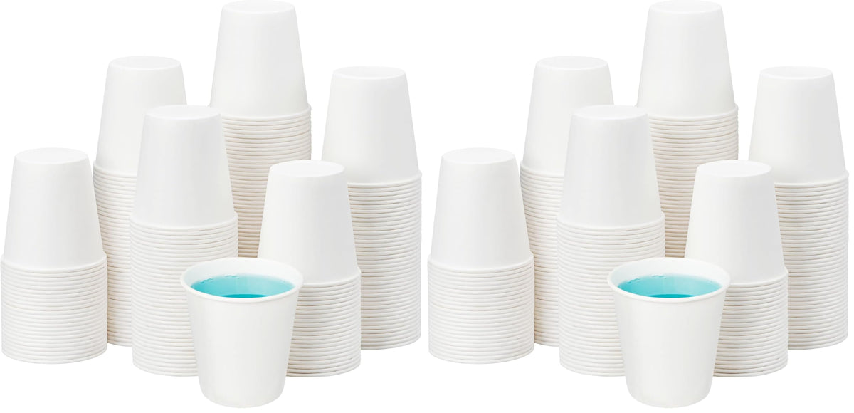 RACETOP 8 oz Disposable Coffee Cups 500 pack, Hot Coffee Cups