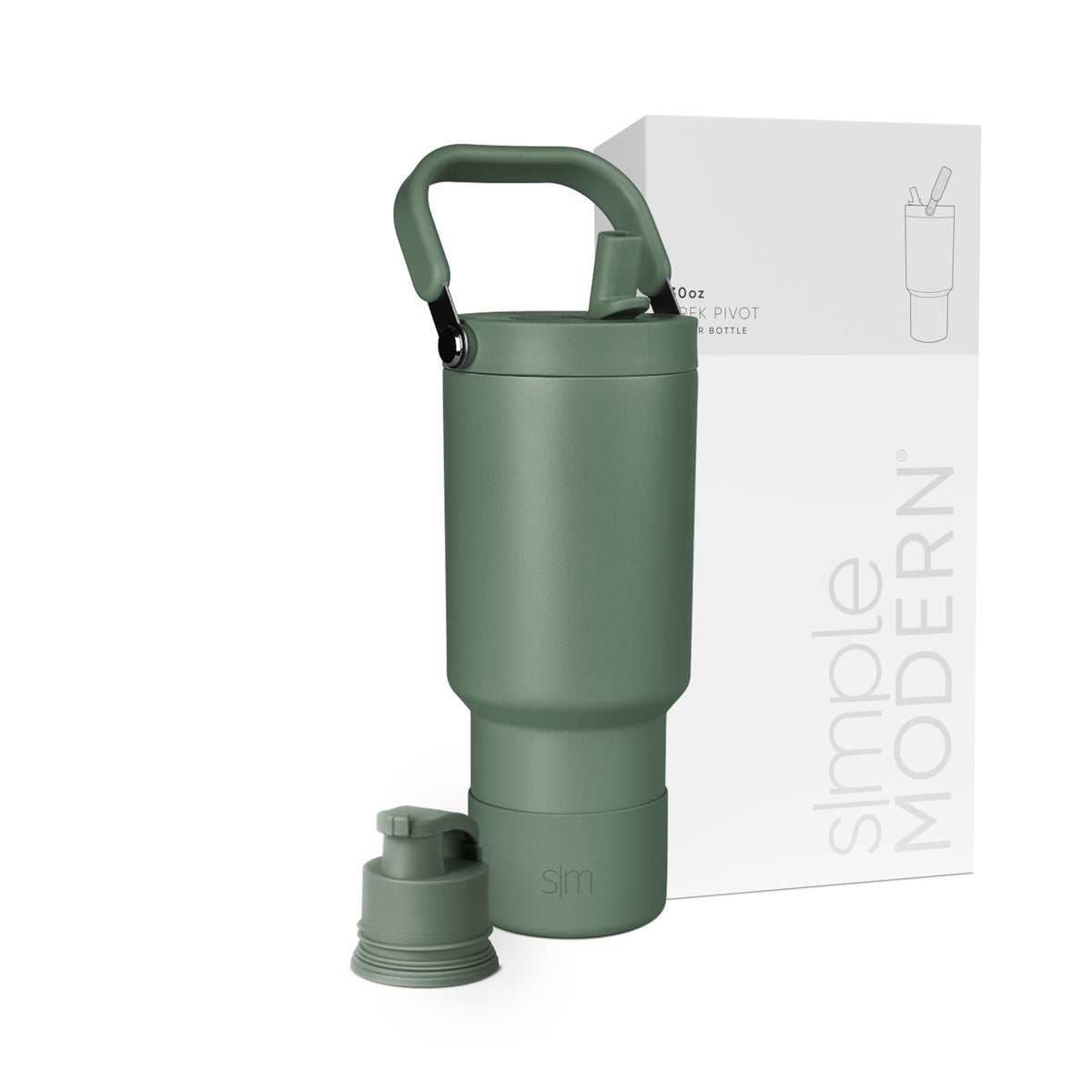 Simple Modern Tumbler with Handle, Water Jug | 40oz | Gray