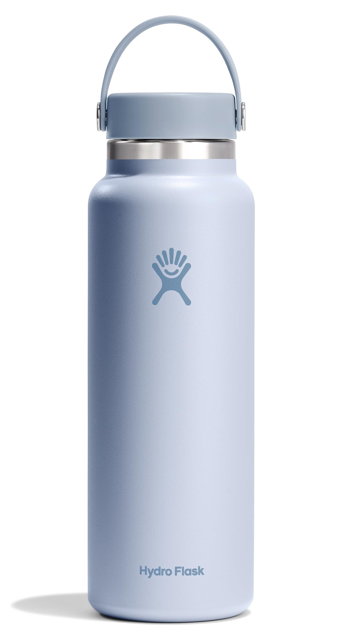 Hydro Flask Water Bottle - Insulated Stainless Steel - Wide Mouth Flex Lid, Non Spill, Leakproof and Refillable in 32 Oz Harbor Blue