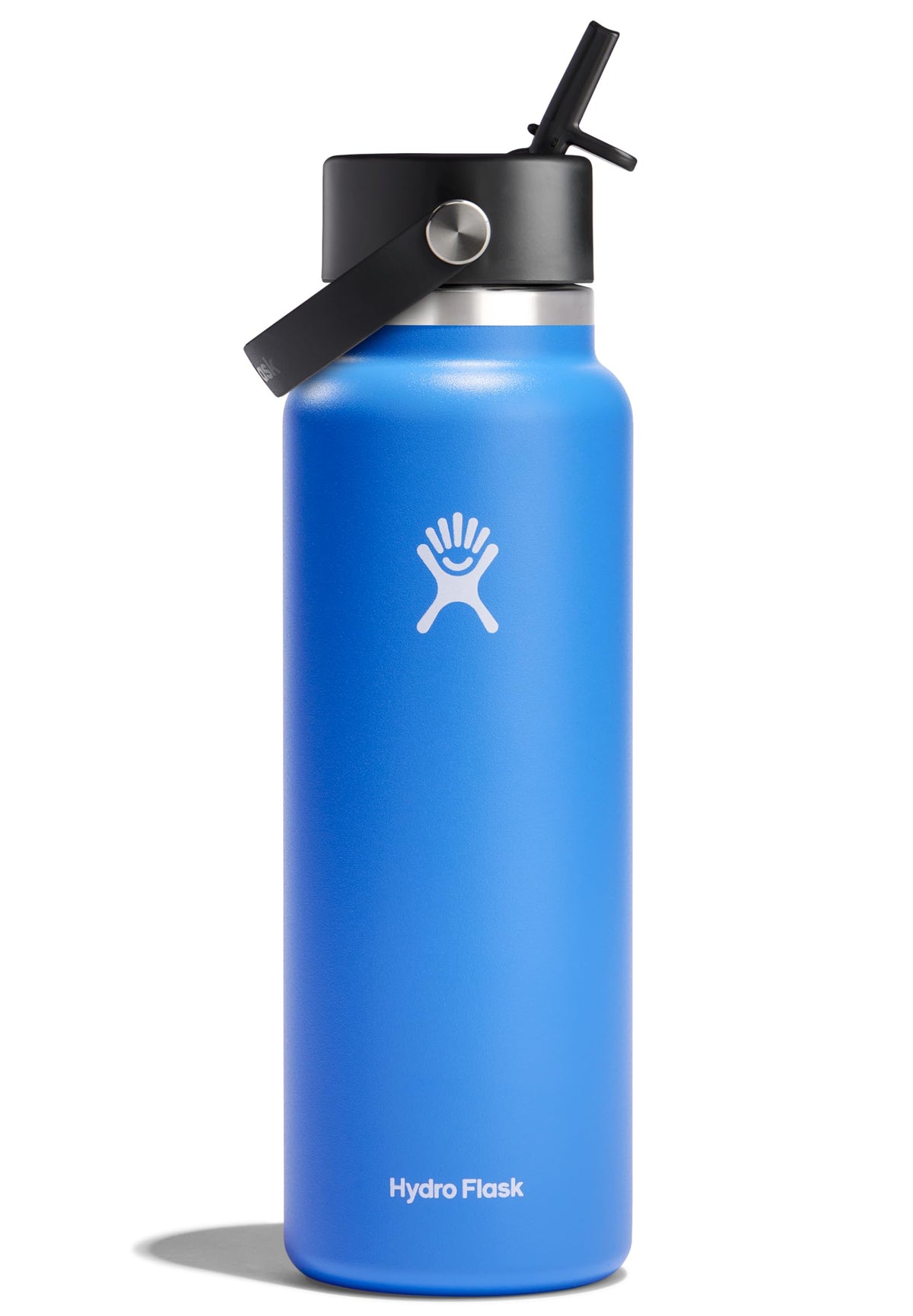 Hydro Flask Water Bottle - Insulated Stainless Steel - Wide Mouth Flex Straw Lid, Non Spill, Leakproof and Refillable in 32 Oz Botanical Bliss Agave