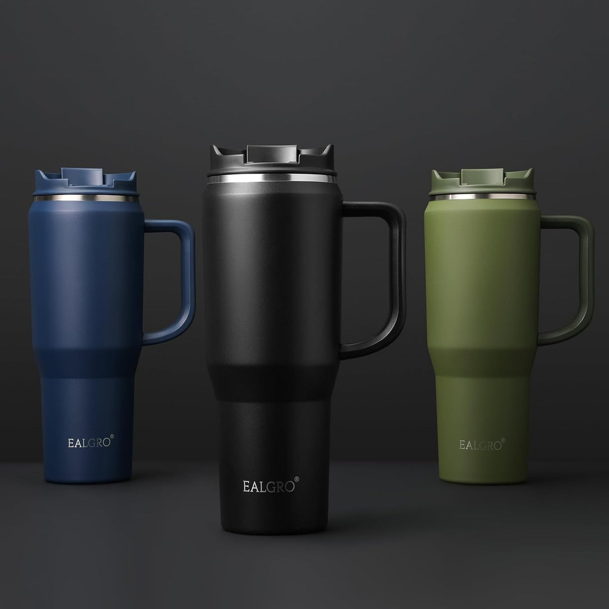 EALGRO 40 oz Tumbler with Handle, Insulated Tumblers with Lid and Straw