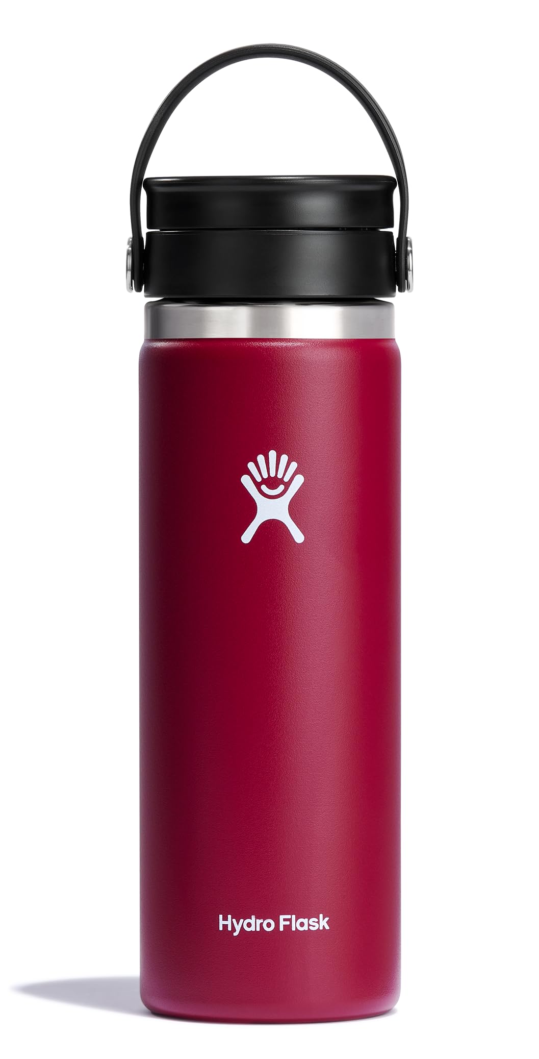 Hydro Flask Water Bottle - Insulated Stainless Steel - Wide Mouth Flex Sip Lid, Non Spill, Leakproof and Refillable in 16 Oz White