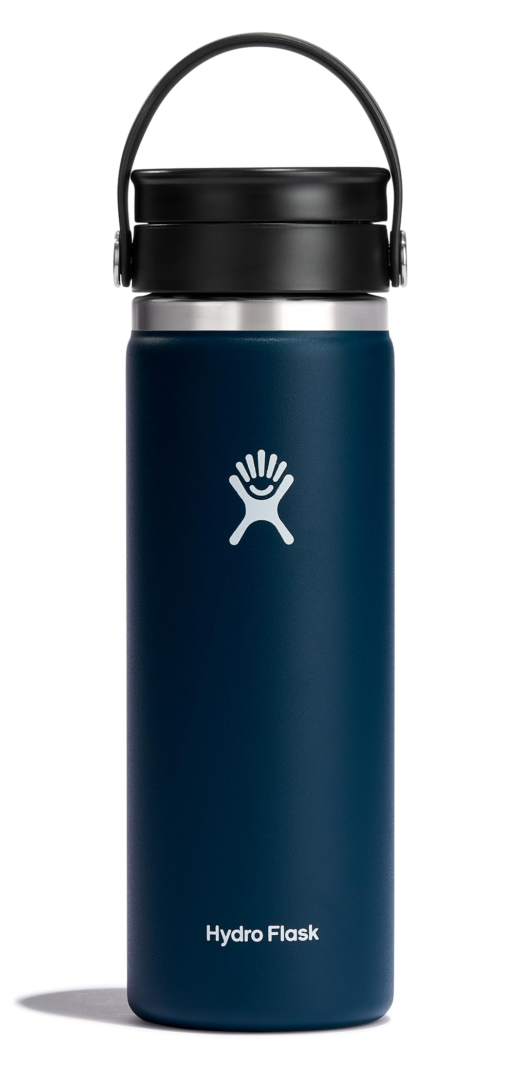 Hydro Flask Water Bottle - Insulated Stainless Steel - Wide Mouth Flex Sip Lid, Non Spill, Leakproof and Refillable in 16 Oz White