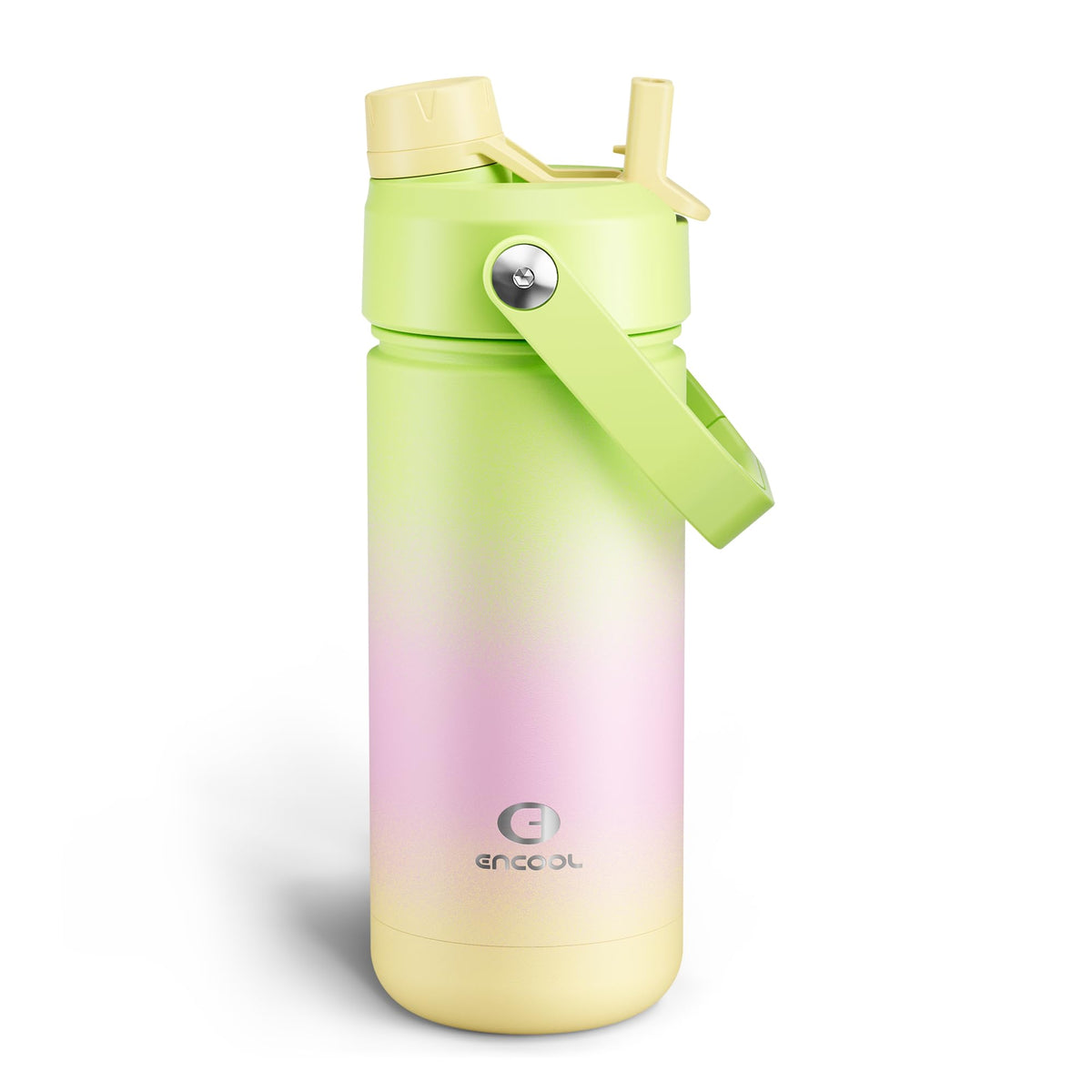 ENCOOL Insulated Water Bottle with Straw Stainless Steel Water Bottle, Leak-Proof, BPA-Free, Double Wall Vacuum Keeps Cold for 24 Hours for Sports, Travel, School (26 oz, Black Night)