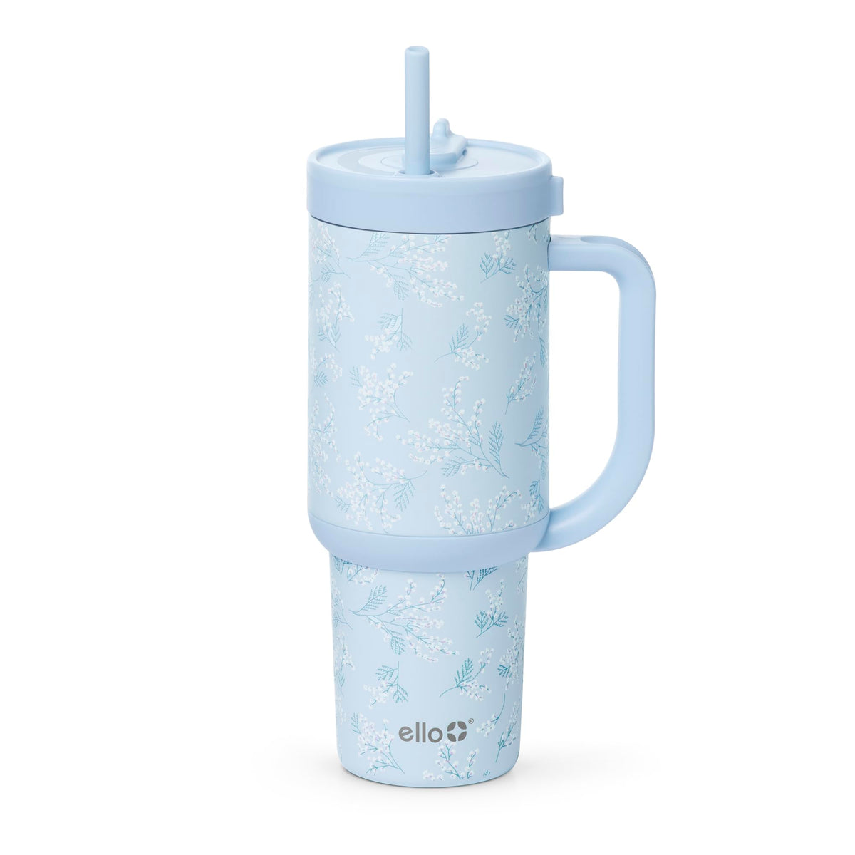 Ello Oasis 30oz Insulated Stainless Steel Tumbler with Straw, Daisies