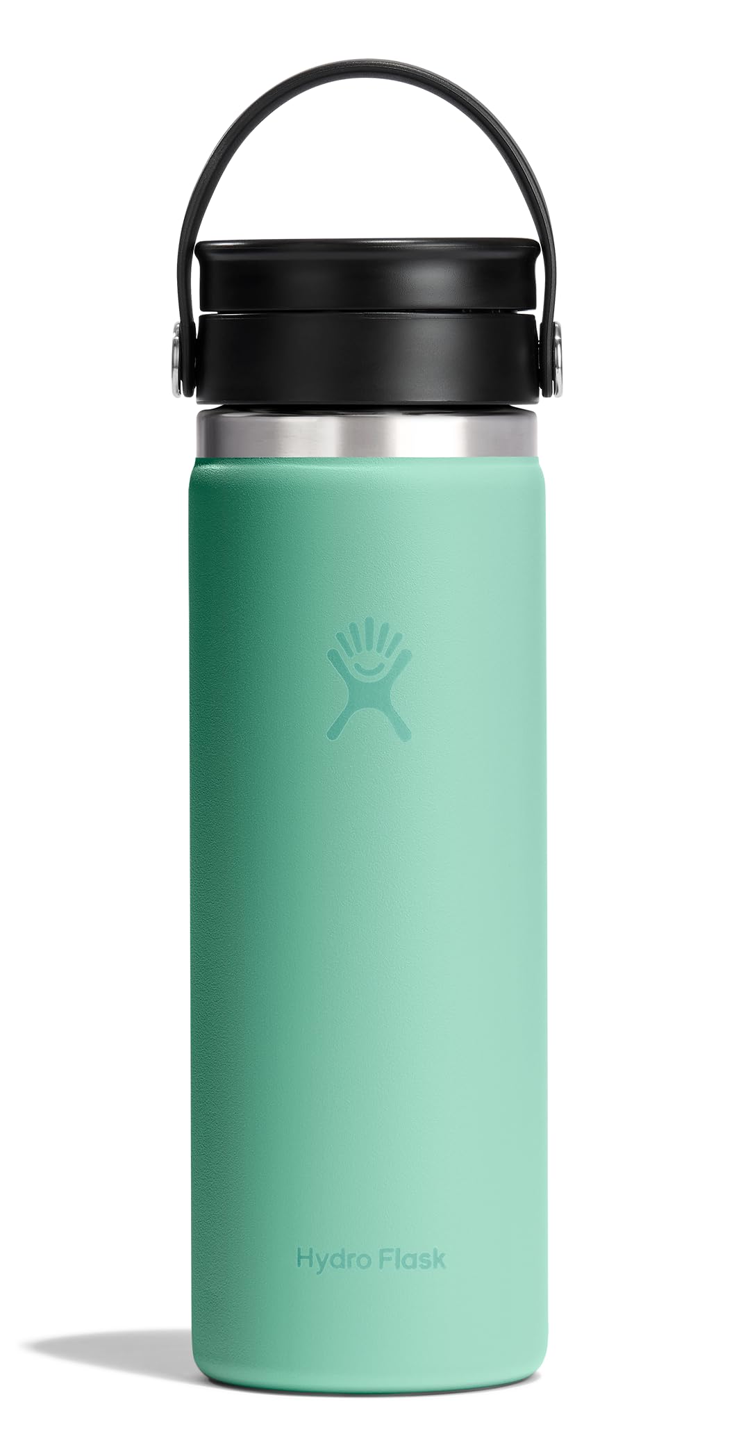 Hydro Flask Water Bottle - Insulated Stainless Steel - Wide Mouth Flex Sip Lid, Non Spill, Leakproof and Refillable in 16 Oz White