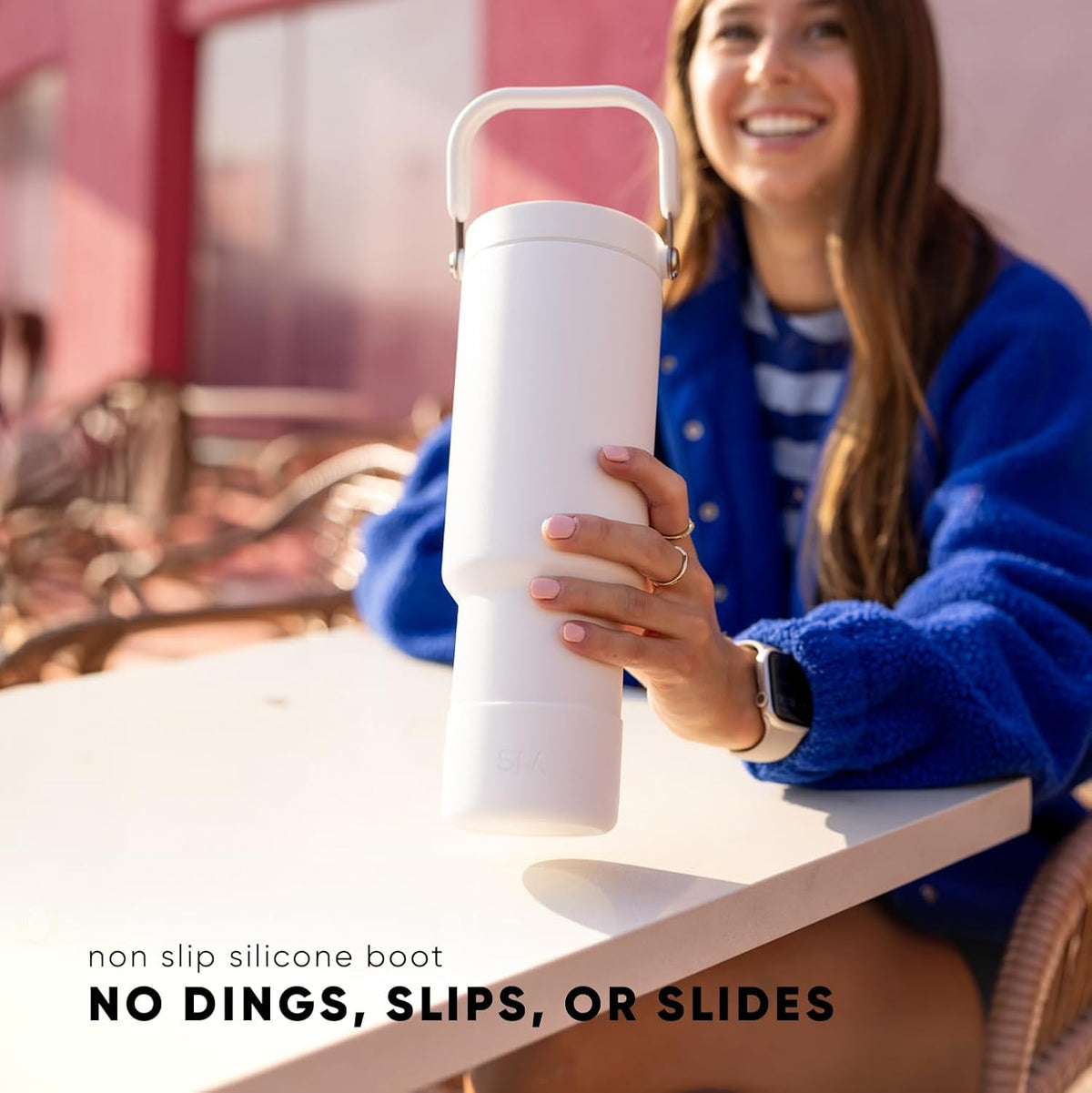 Simple Modern Tumbler with Handle, Water Jug | 40oz | Gray