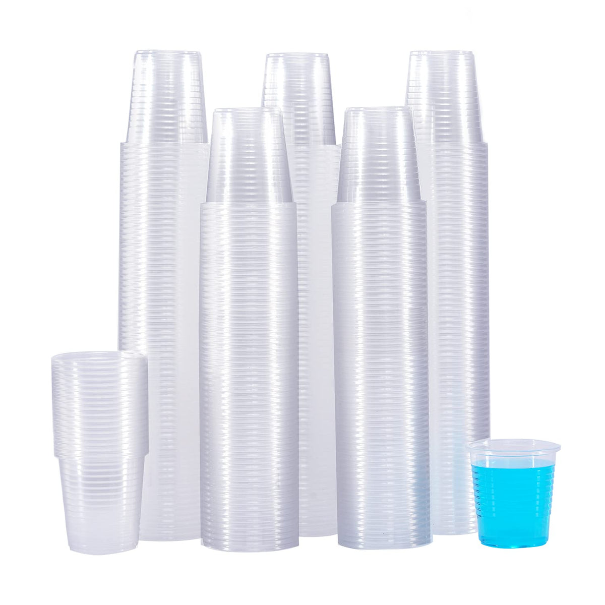 SIUQ 600 Pack 9 oz Plastic Cups, Clear Disposable Plastic Water Cups Bulk