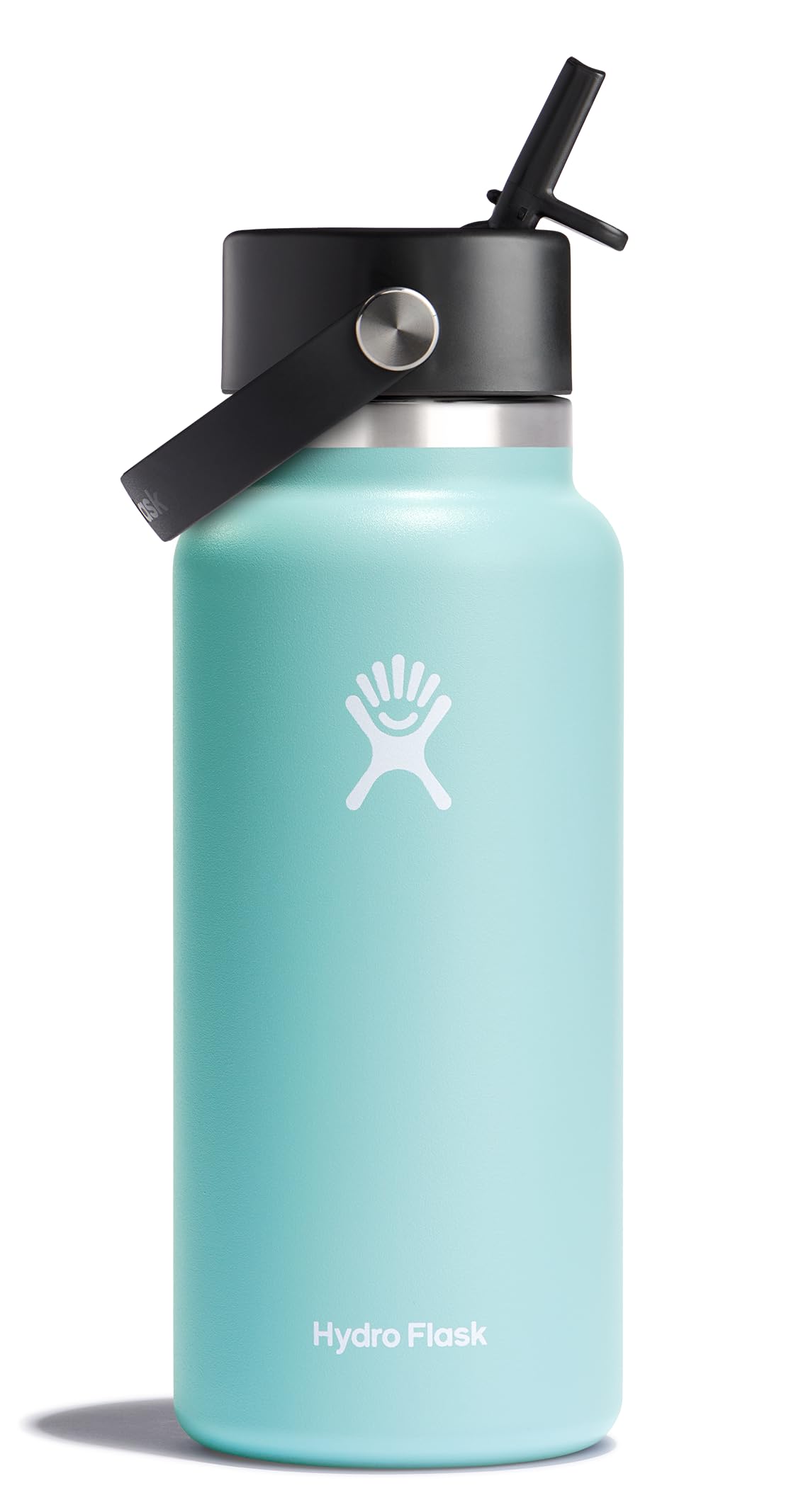 Hydro Flask Water Bottle - Insulated Stainless Steel - Wide Straw Lid, Non Spill, Leakproof in 24 Oz Ivory