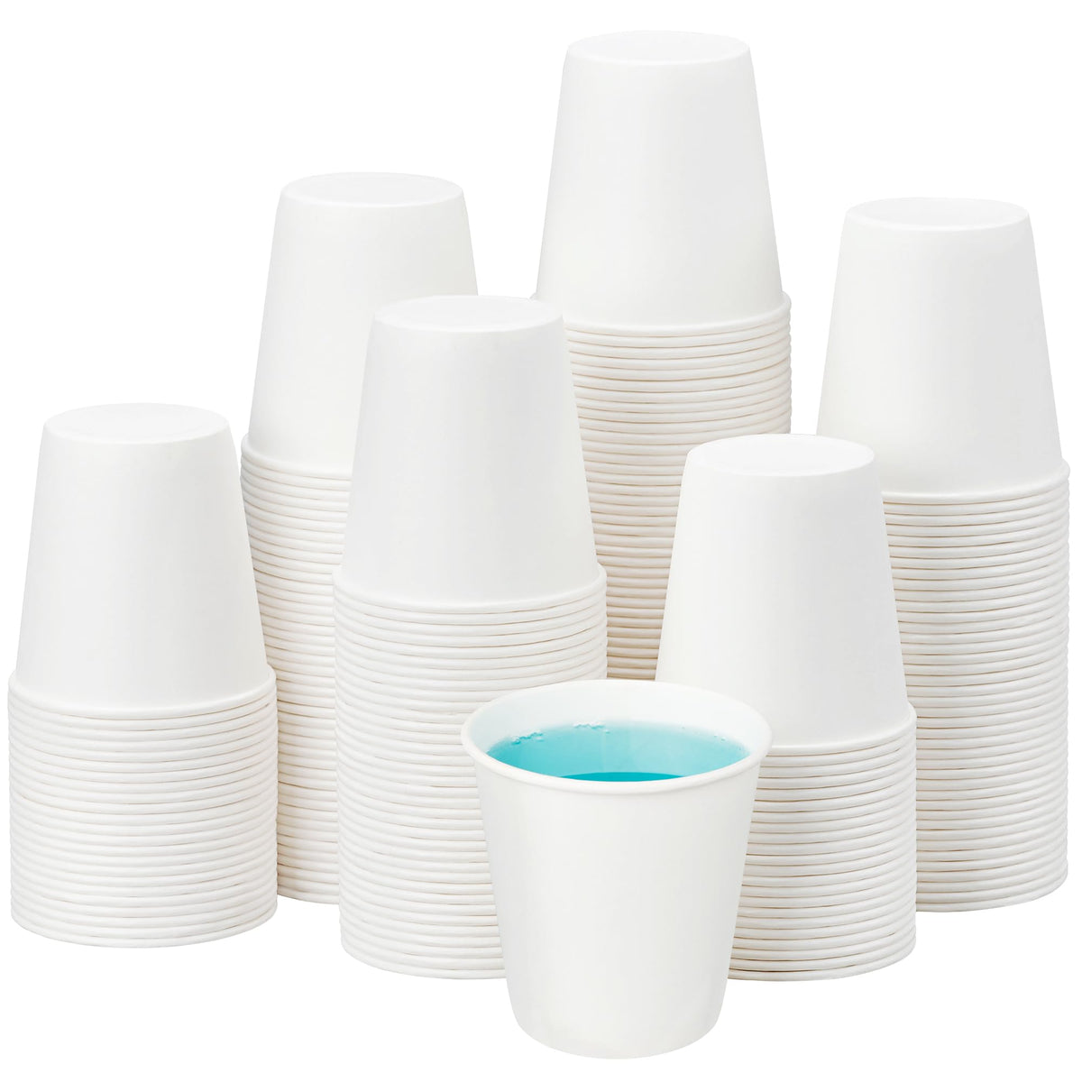 RACETOP 8 oz Disposable Coffee Cups 500 pack, Hot Coffee Cups