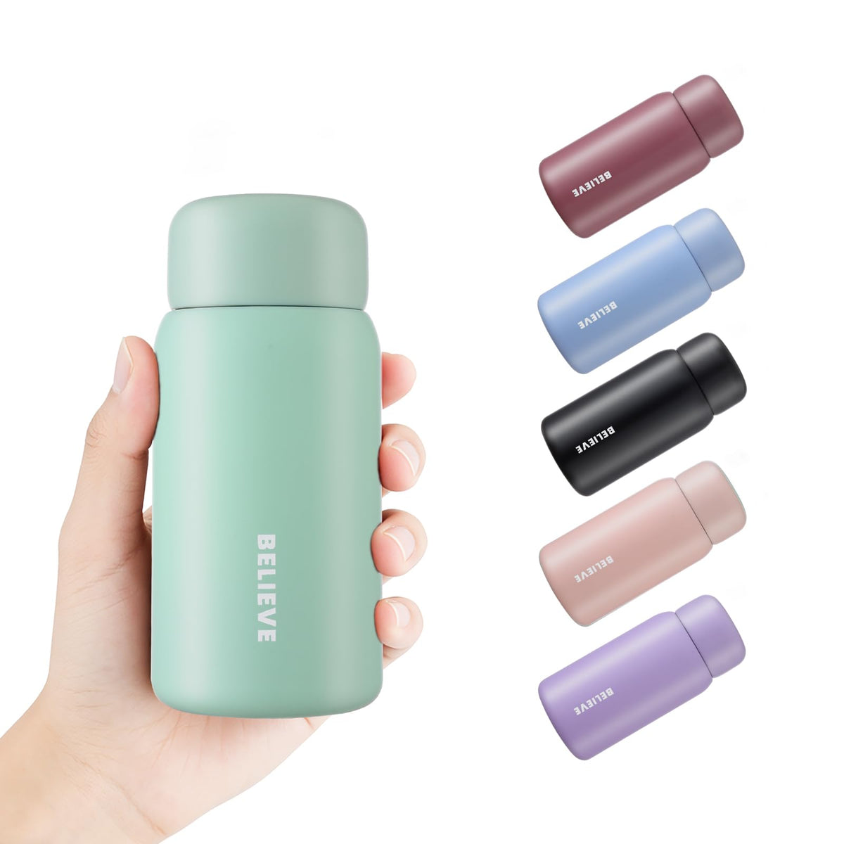 7oz Mini Insulated Water Bottle, Leak-Proof Pocket Size Flask for Hot & Cold Drinks, Portable Small Coffee Cup for Women, Kids, Travel, School & Office