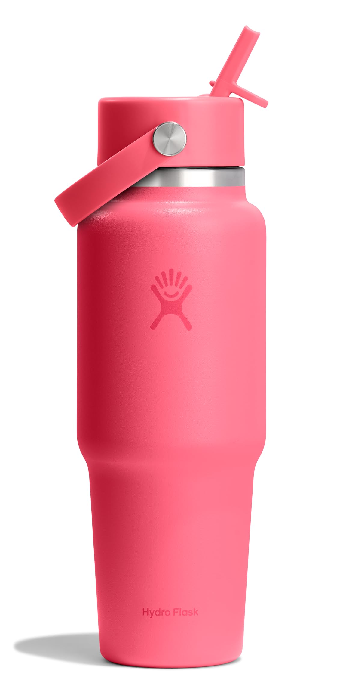 Hydro Flask Travel Water Bottle - Insulated Stainless Steel - Wide Straw Lid, Non Spill, Leakproof in 32 Oz Sandpiper