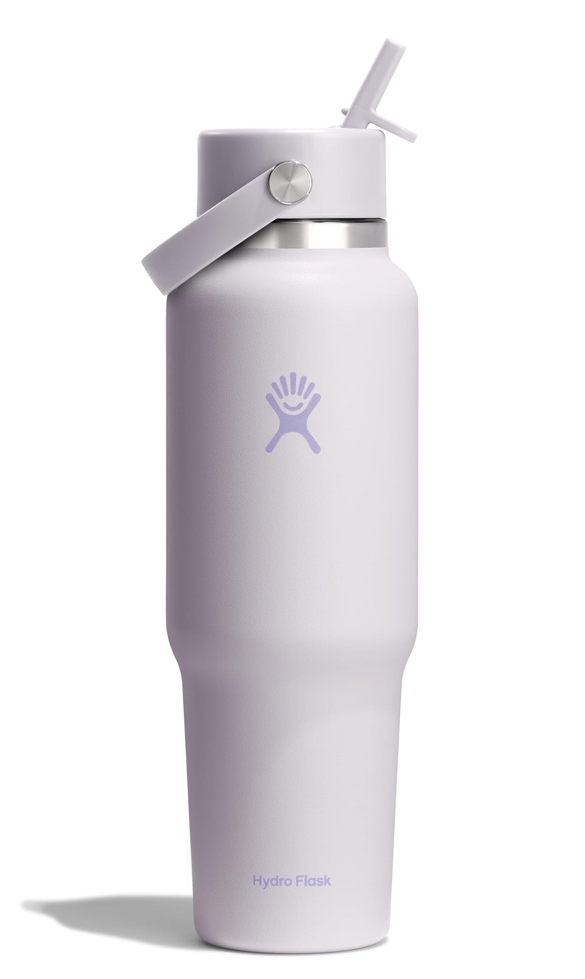 Hydro Flask Travel Water Bottle - Insulated Stainless Steel - Wide Straw Lid, Non Spill, Leakproof in 32 Oz Sandpiper