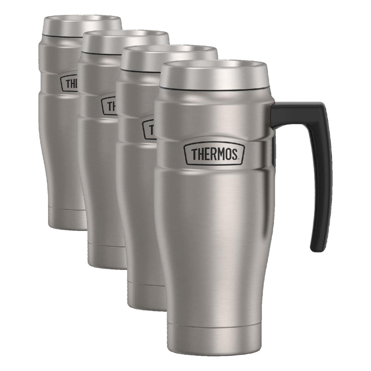 THERMOS Stainless King Vacuum-Insulated Travel Tumbler, 16 Ounce, Matte Steel