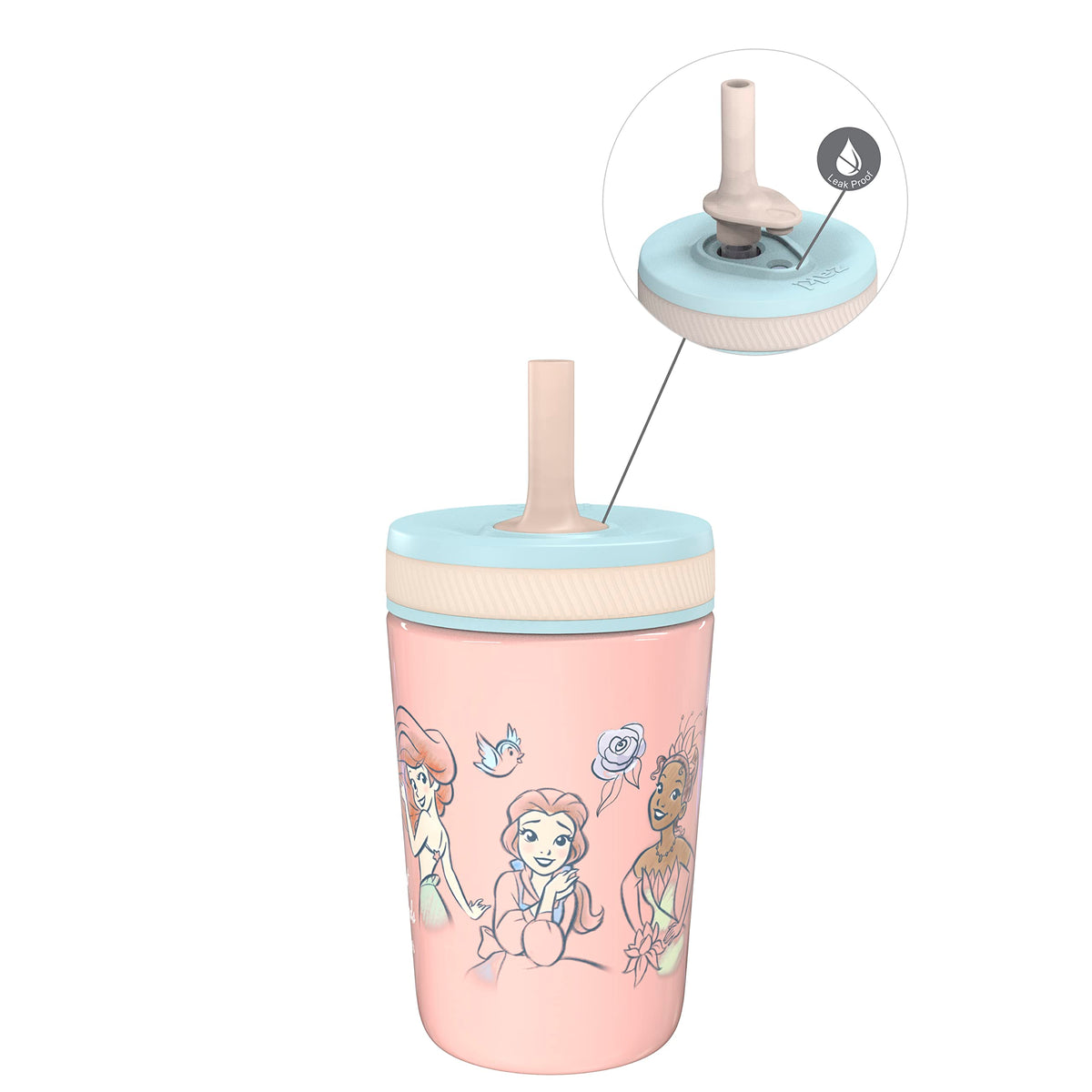 Zak Designs Spaceships Kelso 12oz Stainless Steel Leak-Proof Toddler Cup
