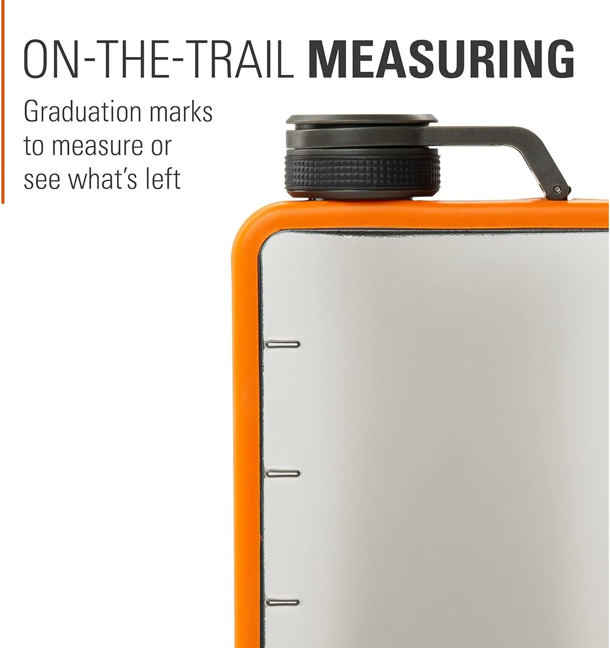 GSI Outdoors Boulder Flask, Shatter-Resistant, Leakproof Hip Flask with Clear Body & Silicone Grip, BPA-Free Bottle for Hiking, Camping & Travel