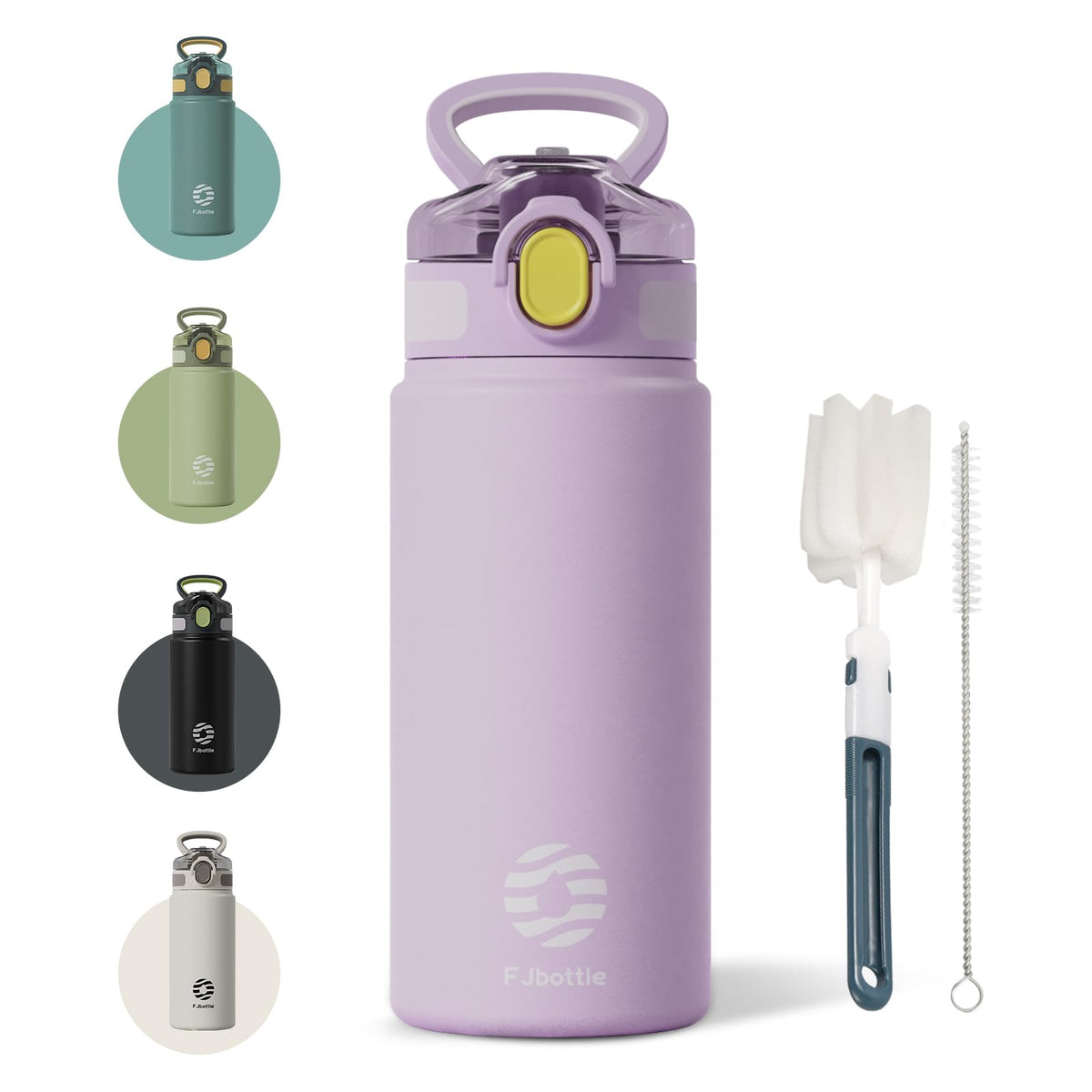Fjbottle Insulated Water Bottle,27 oz Stainless Steel Wide Mouth Sports Water Bottle Double Wall Vacuum Leak Proof BPA Free Drinks Flask Keep Hot Or Cold Thermo Mug For university,Outdoor,Travel,Gym