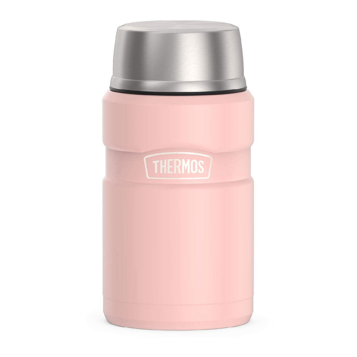 THERMOS Stainless King Food Jar with Handle, 47oz, Matte Stainless Steel