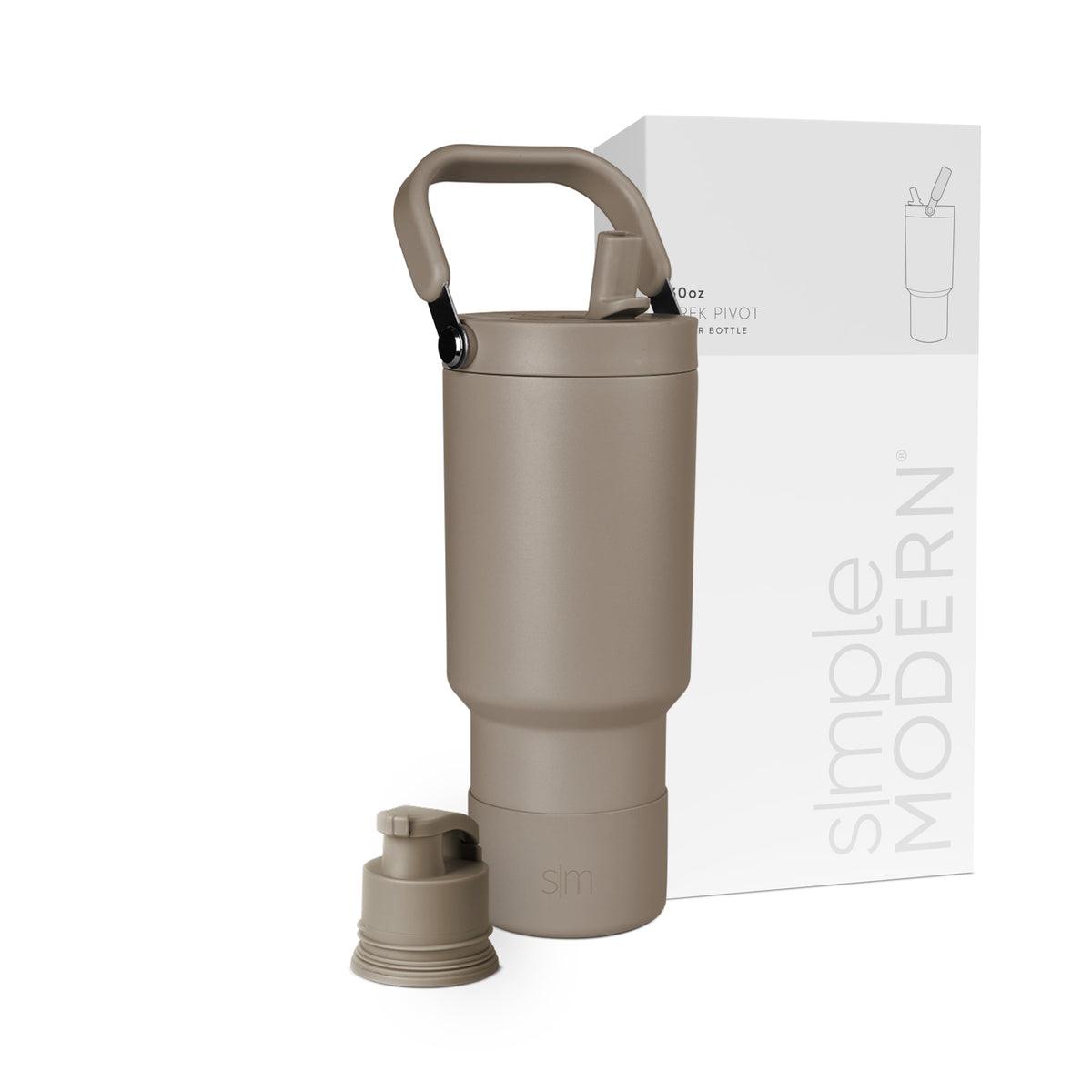 Simple Modern Tumbler with Handle, Water Jug | 40oz | Gray