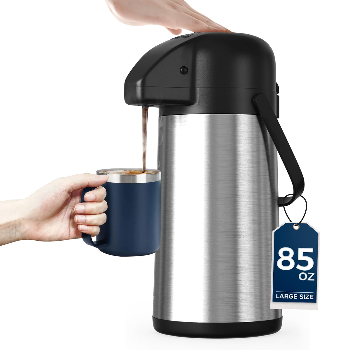 Thermal Coffee Carafe for Keeping Hot – 68OZ Insulated Camping Coffee Pot