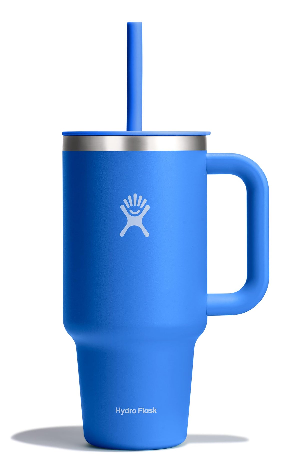 Hydro Flask Travel Tumbler with Handle, Lid and Straw - Insulated Stainless Steel in 40 Oz Trillium