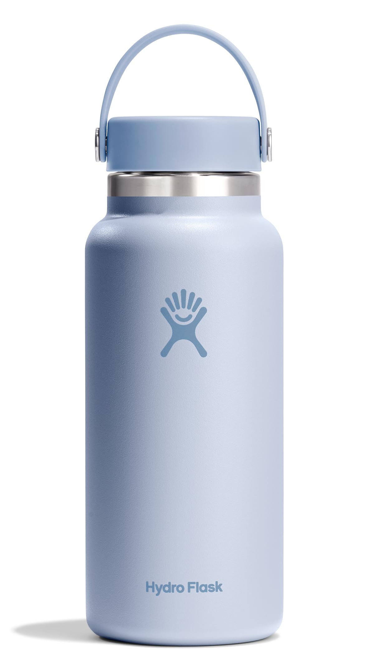 Hydro Flask Water Bottle - Insulated Stainless Steel - Wide Mouth Flex Lid, Non Spill, Leakproof and Refillable in 32 Oz Harbor Blue