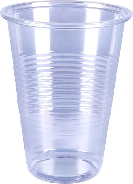 Amazon Basics Disposable Clear Plastic Cups for Cold Drinks, BPA-Free, Easy to Hold, 16oz, 50 Count