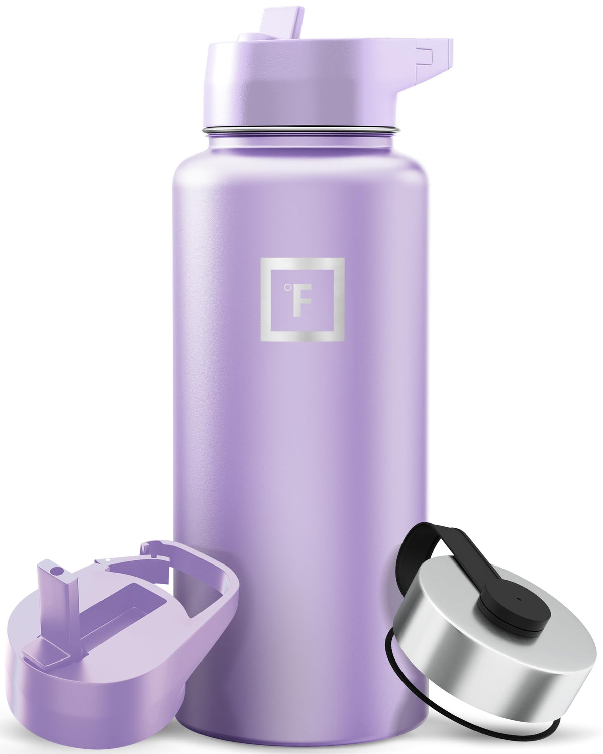 IRON °FLASK 24 oz Wide Mouth Water Bottle with Straw