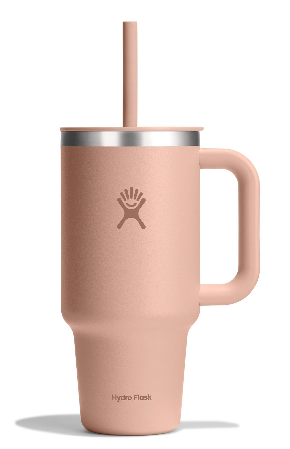 Hydro Flask Travel Tumbler with Handle, Lid and Straw - Insulated Stainless Steel in 40 Oz Trillium