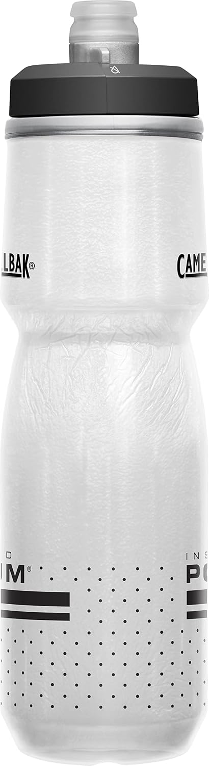 CamelBak Podium Chill Outdoor Water Bottle 24oz, White/Black