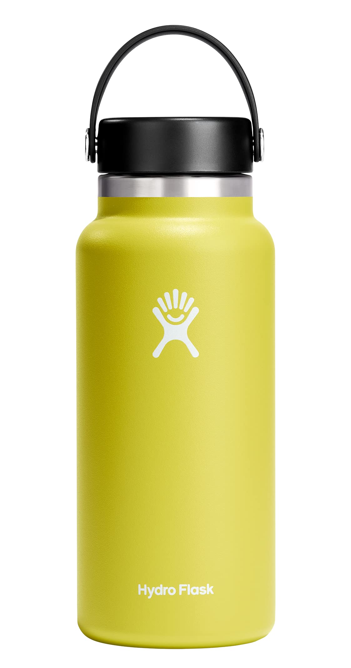 Hydro Flask Water Bottle - Insulated Stainless Steel - Wide Mouth Flex Lid, Non Spill, Leakproof and Refillable in 32 Oz Harbor Blue