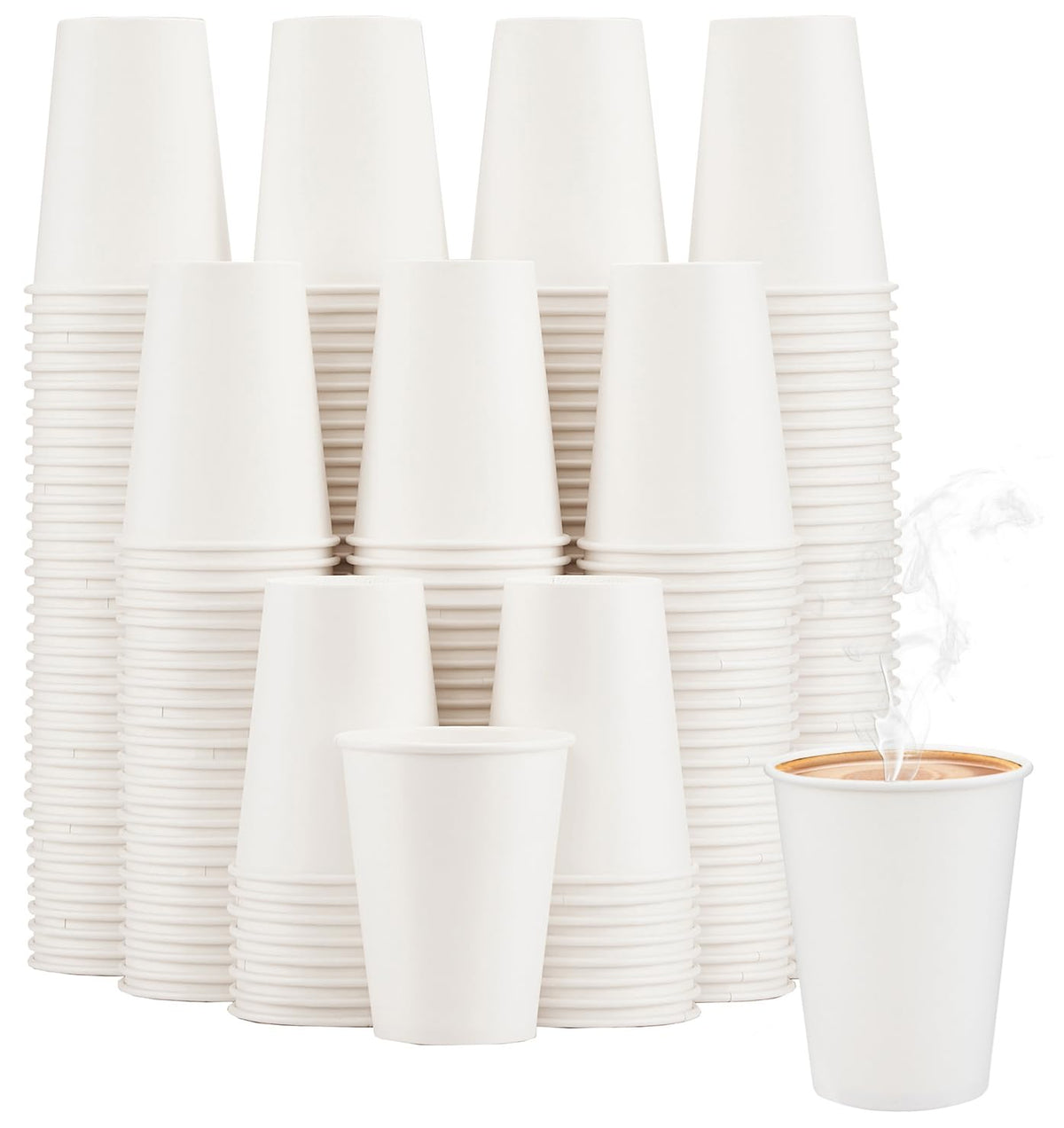 Lamosi 300 Pack Paper Cups 8 oz, Disposable Coffee Cups, Paper Coffee Cups