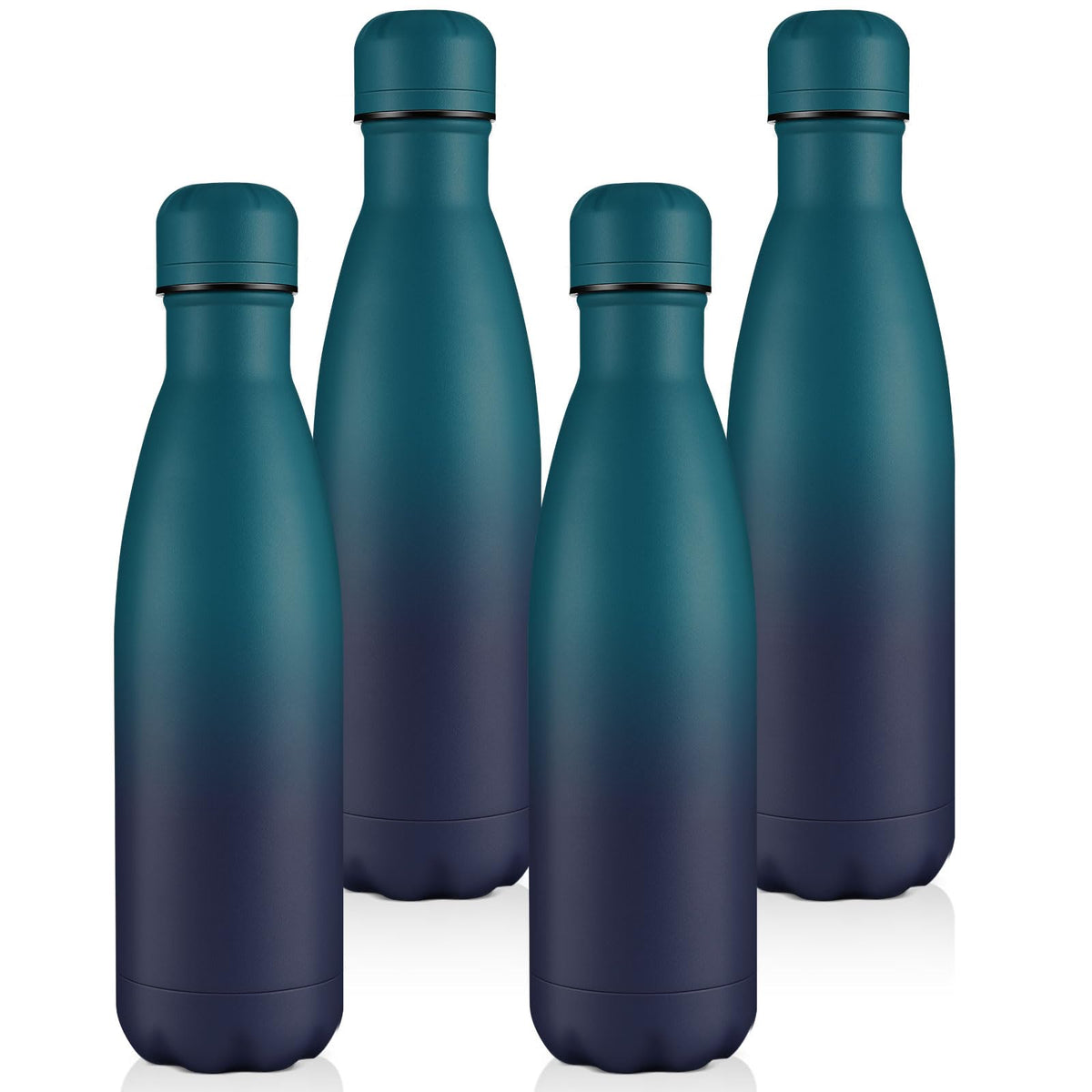 Volhoply 17oz Insulated Stainless Steel Water Bottle（Silver,1 Pack)