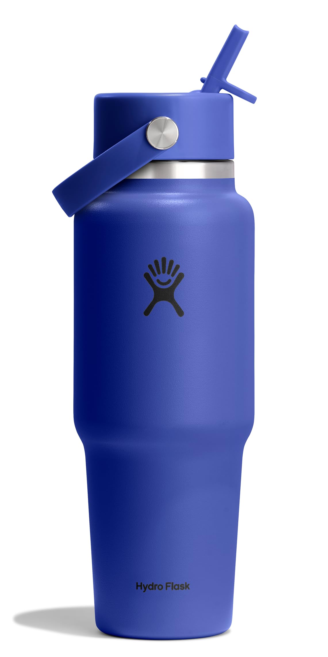 Hydro Flask Travel Water Bottle - Insulated Stainless Steel - Wide Straw Lid, Non Spill, Leakproof in 32 Oz Sandpiper