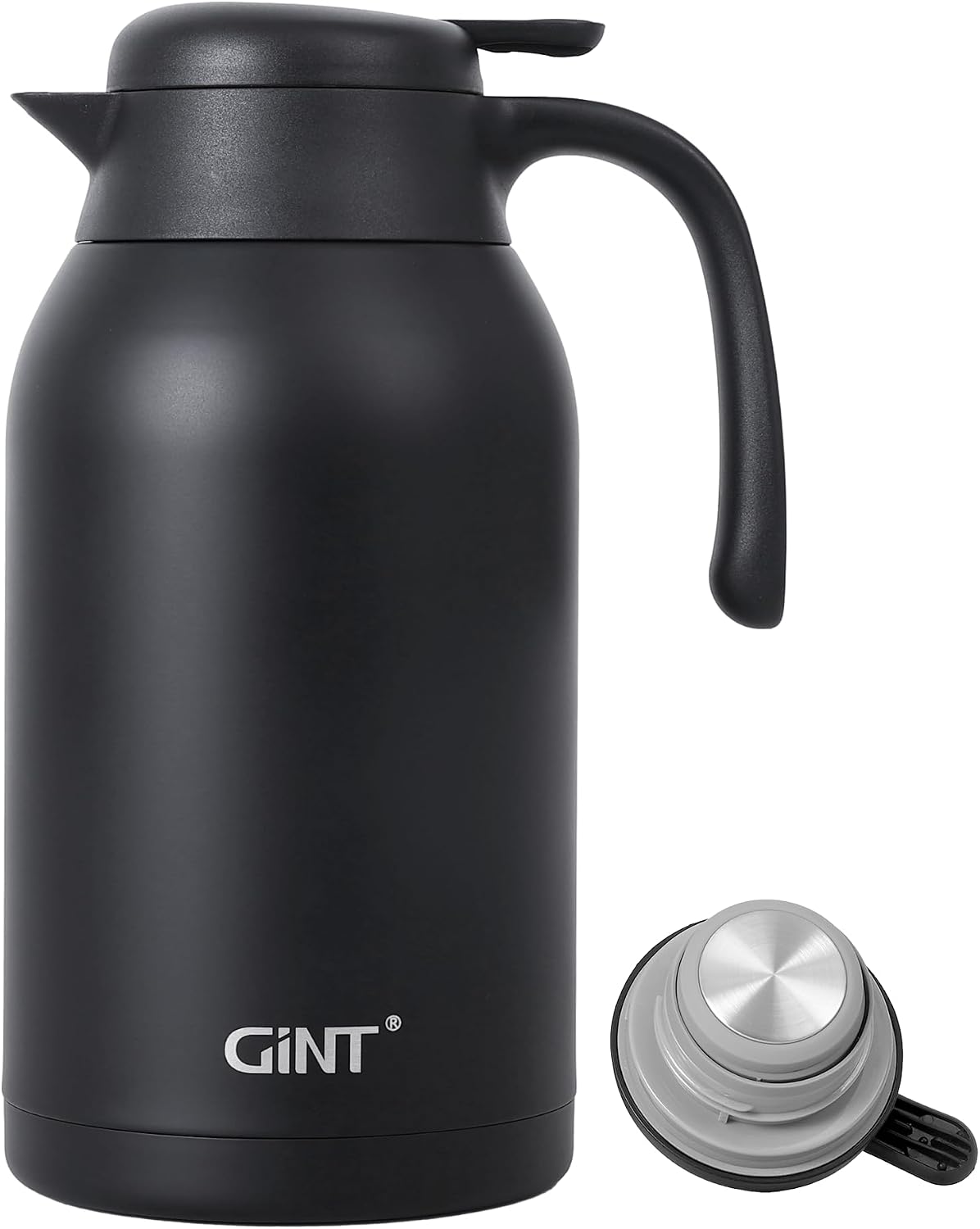 GiNT 74oz Thermal Coffee Carafe, Insulated Carafe for Hot Liquids(Black)
