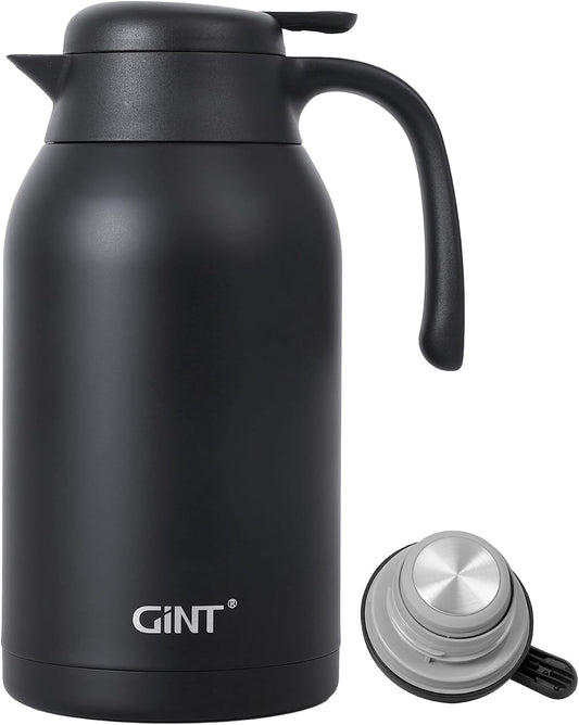 GiNT 74oz Thermal Coffee Carafe, Insulated Carafe for Hot Liquids(Black)