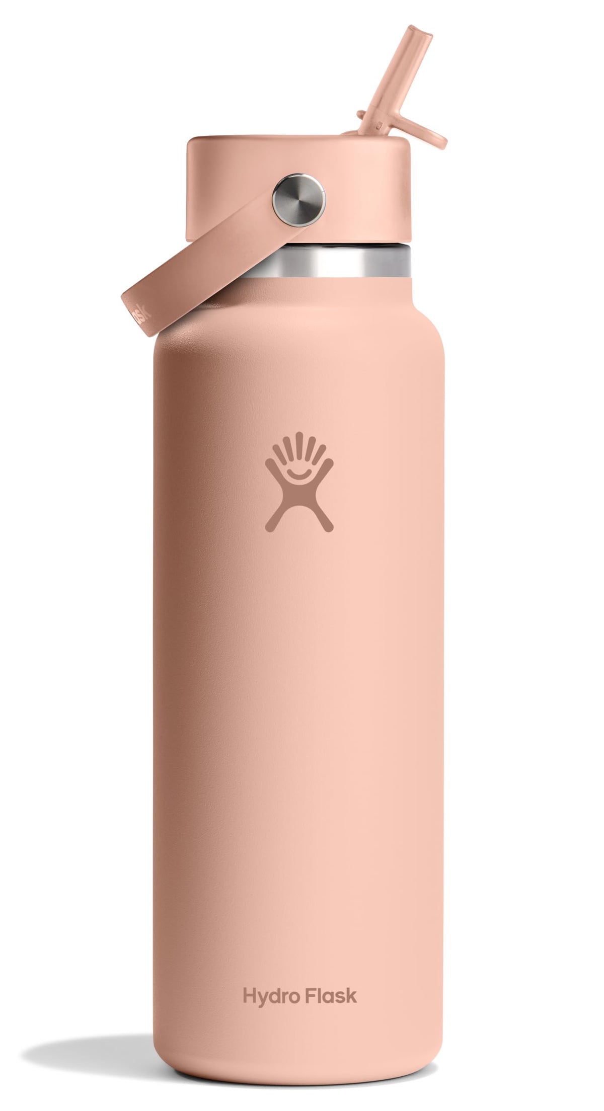 Hydro Flask Water Bottle - Insulated Stainless Steel - Wide Straw Lid, Non Spill, Leakproof in 24 Oz Ivory