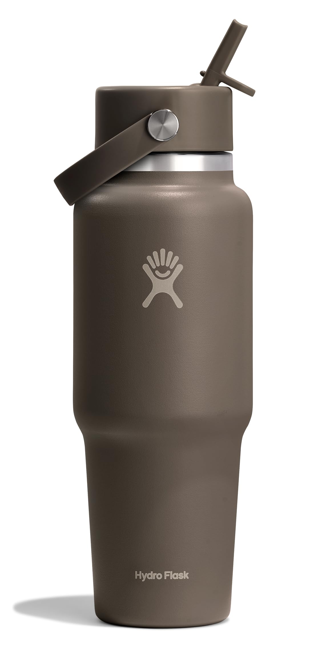 Hydro Flask Travel Water Bottle - Insulated Stainless Steel - Wide Straw Lid, Non Spill, Leakproof in 32 Oz Sandpiper