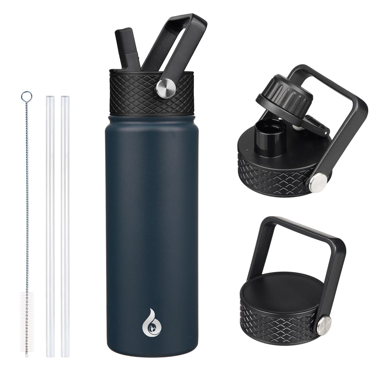 BJPKPK 64oz Insulated Water Bottle, Half Gallon Water Jug with Straw Lid