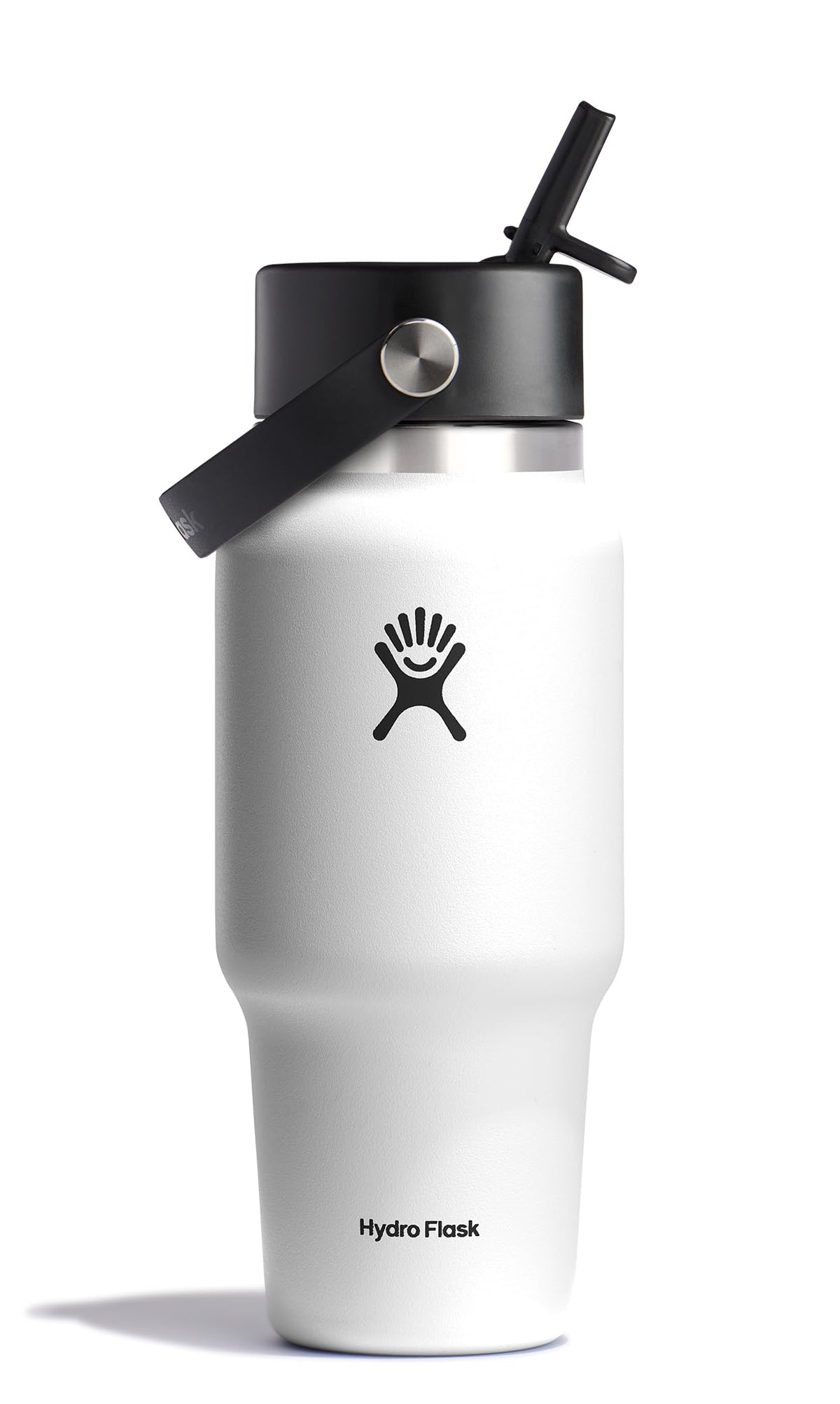 Hydro Flask Travel Water Bottle - Insulated Stainless Steel - Wide Straw Lid, Non Spill, Leakproof in 32 Oz Sandpiper
