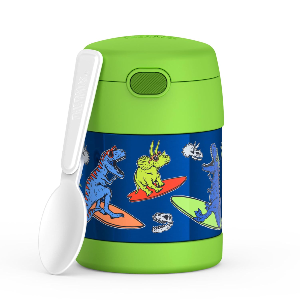 THERMOS FUNTAINER Kids Food Jar with Spoon, 10oz, Navy