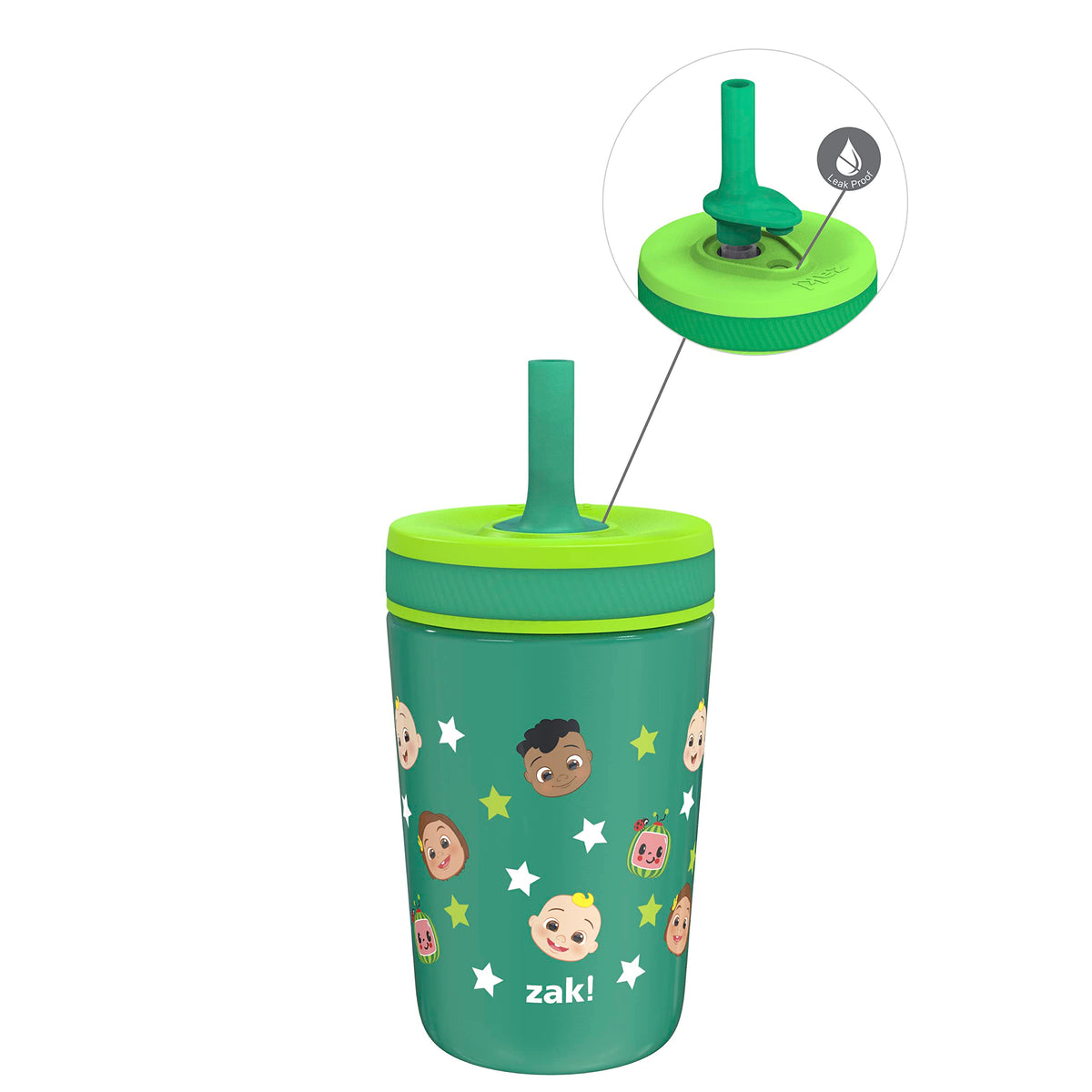Zak Designs Spaceships Kelso 12oz Stainless Steel Leak-Proof Toddler Cup