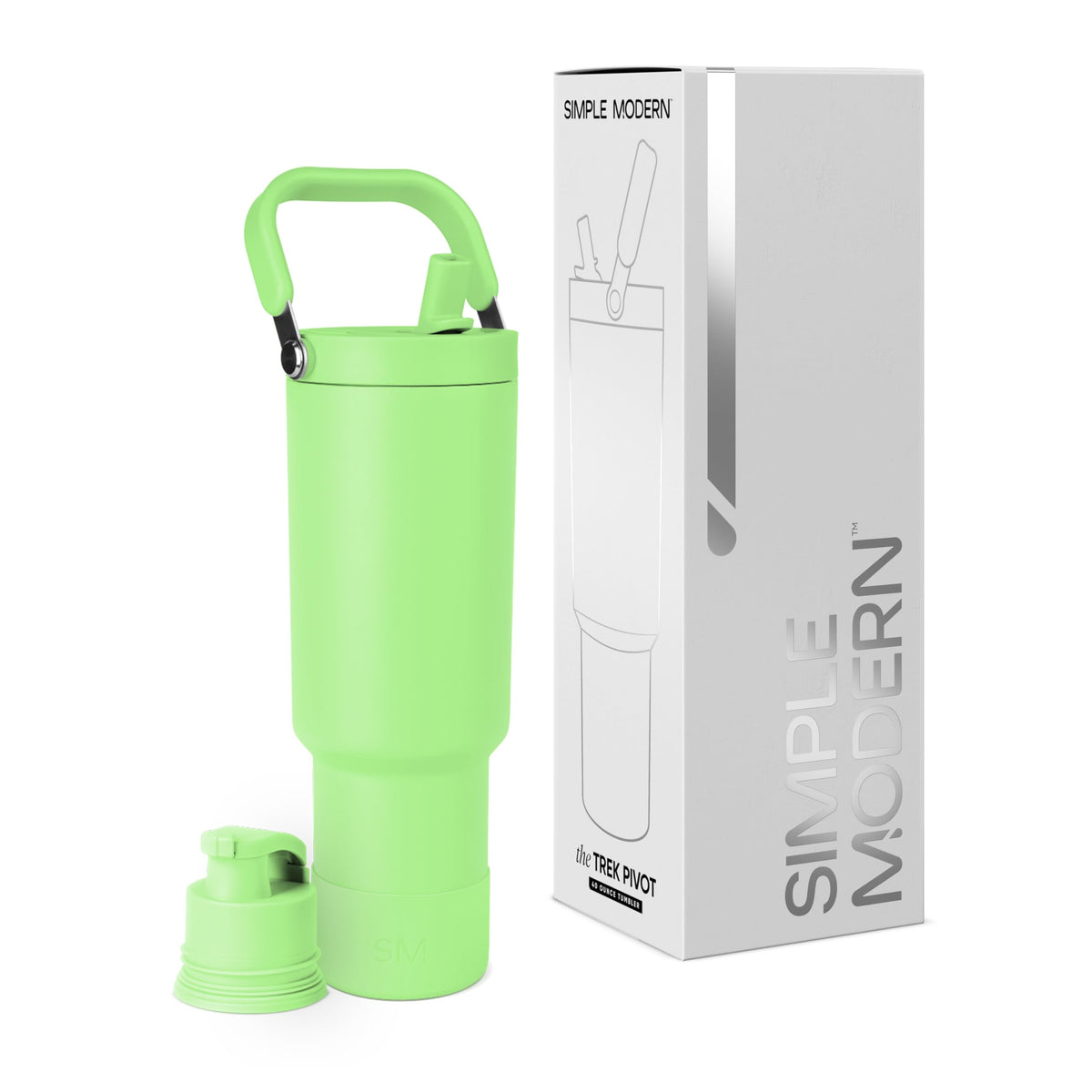 Simple Modern Tumbler with Handle, Water Jug | 40oz | Gray
