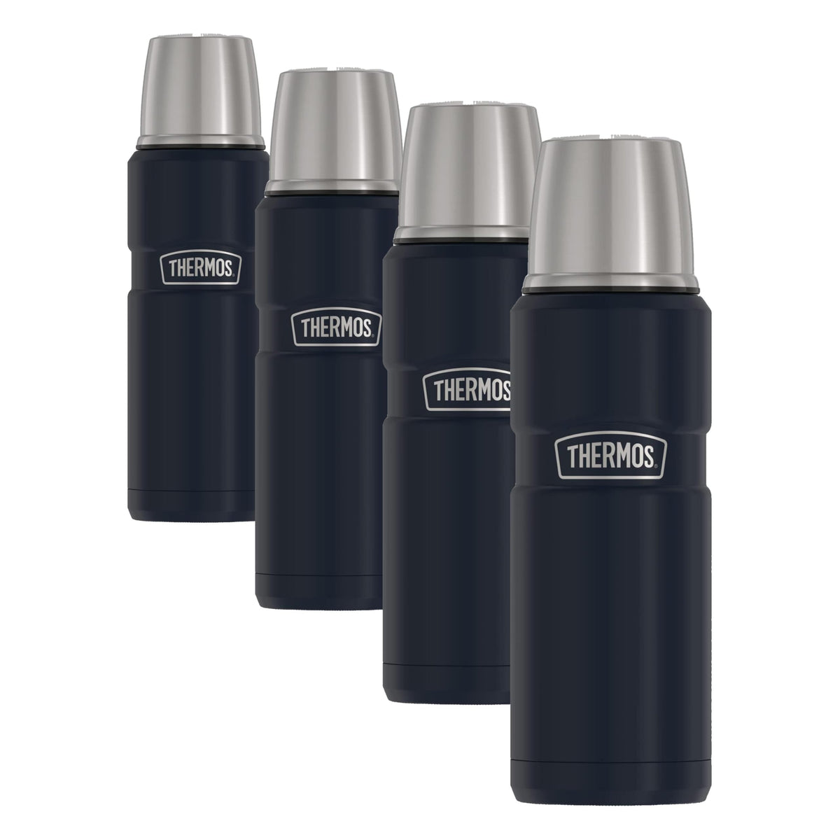 THERMOS Stainless King Vacuum-Insulated Compact Bottle, 16 Ounce, Matte Steel