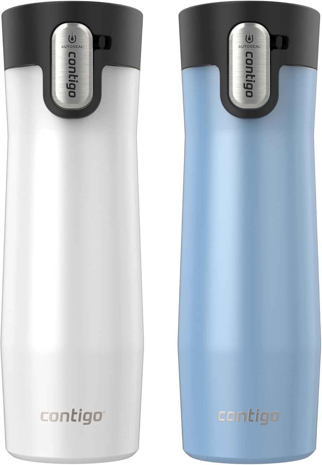 Contigo West Loop Stainless Steel Travel Mug with AUTOSEAL Lid, 16oz., Stainless Steel/Black